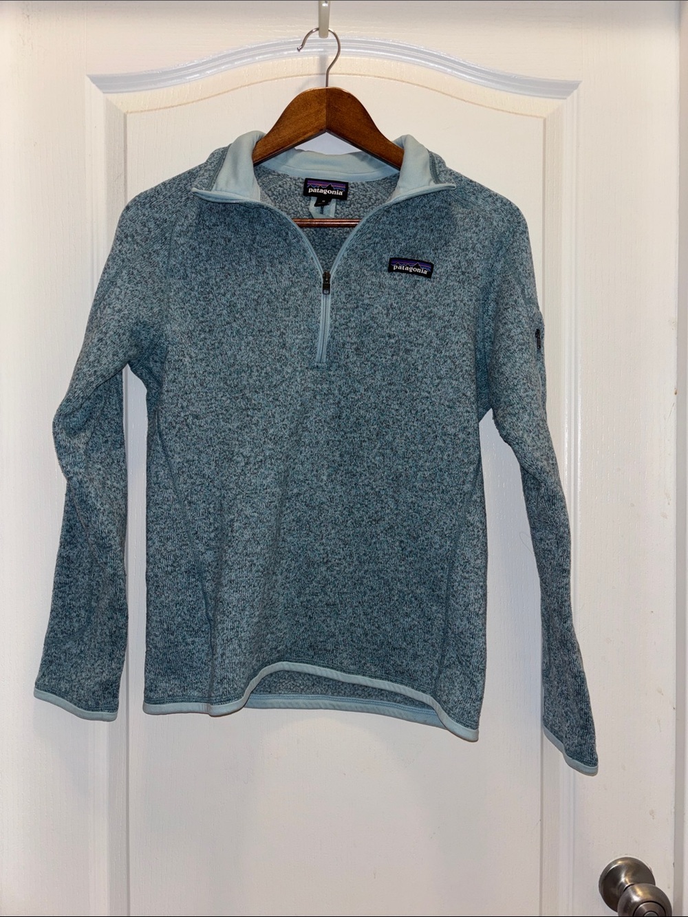 Patagonia Women’s Better Sweater 1/4-Zip Pullover Heathered Blue Size Medium